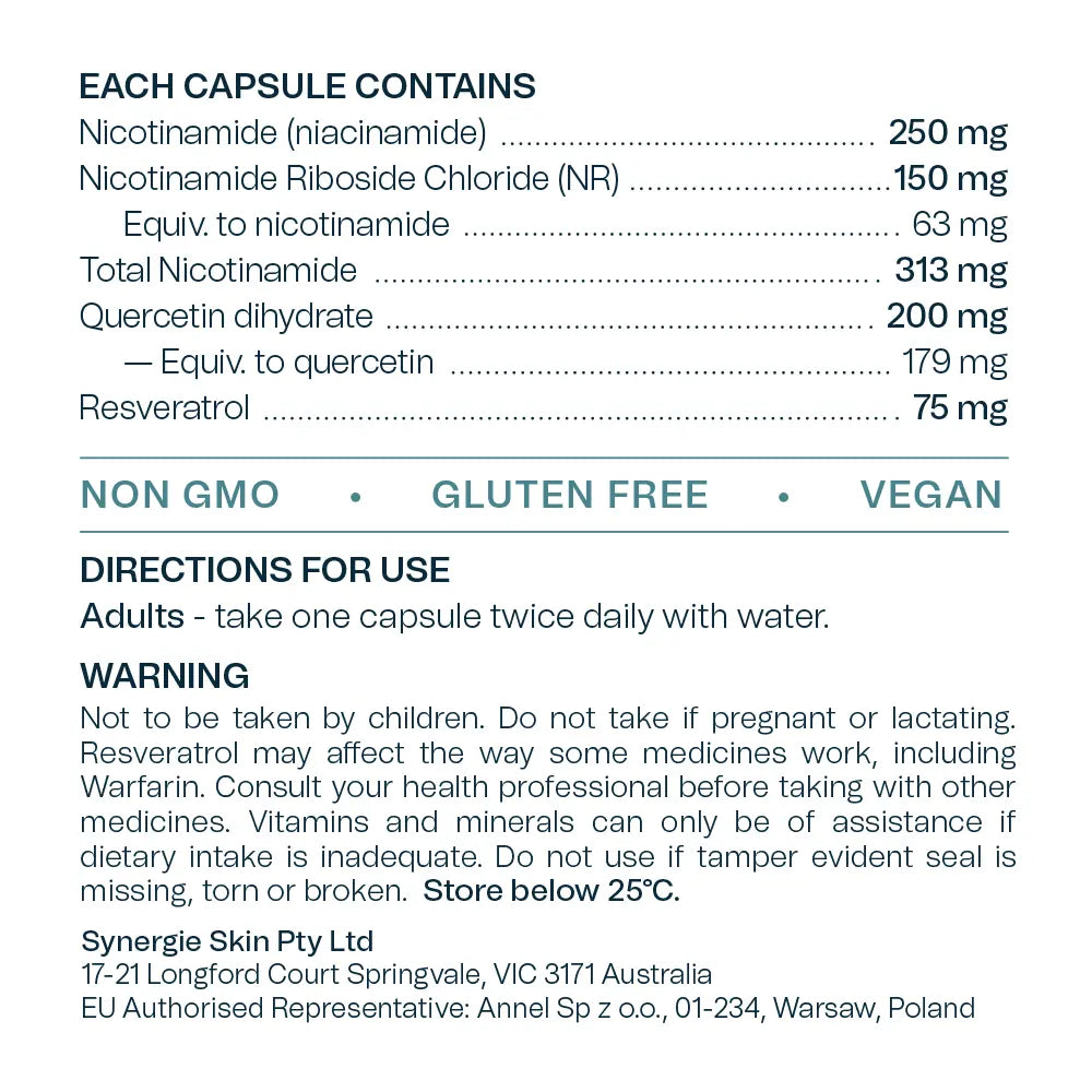 NRgize+ ingredients & directions