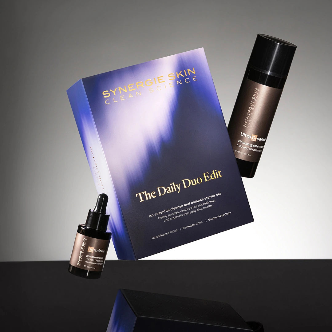 UltraCleanse (150mL), Dermiotic (30mL) – Pre-serum elixir, Gentle X-Fol Cloth