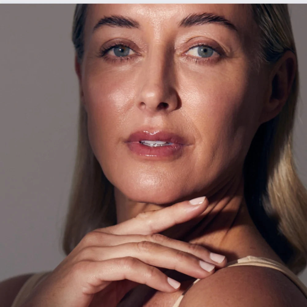 Skincare model posing