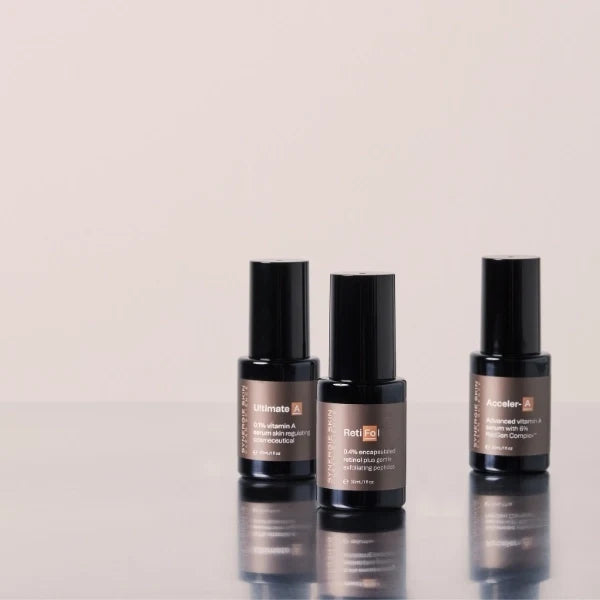 Synergie Skin's Vitamin A products Ultimate A, RetiFol, Acceler-A