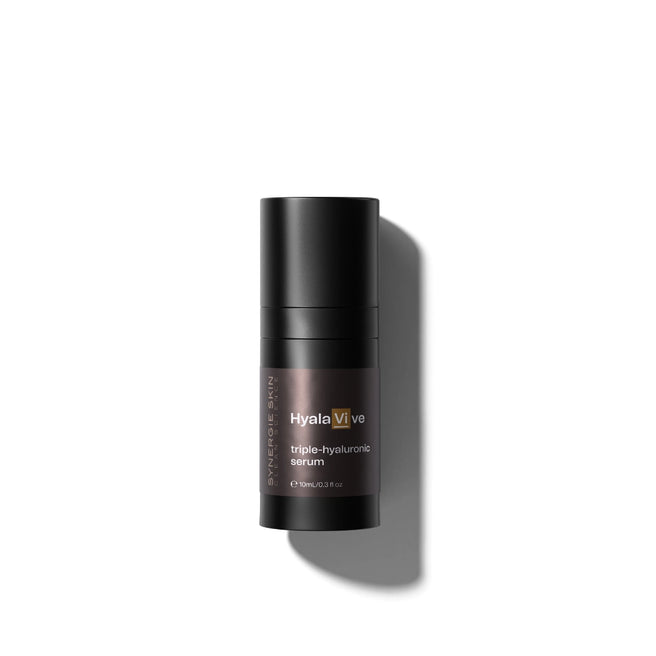 HyalaVive Triple-hyaluronic serum + TriCeramide/B12 complex in a 10mL bottle